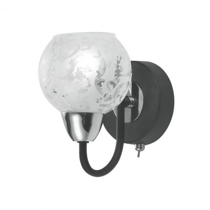 Бра IDLamp 382/1PF-Blackchrome